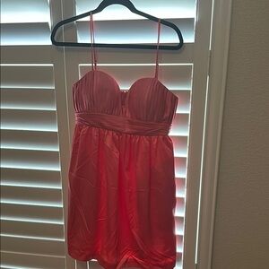 Peach Spaghetti Strap Mini Sundress